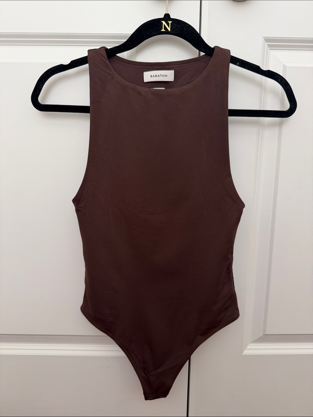 Babaton Brown Sleeveless Bodysuit